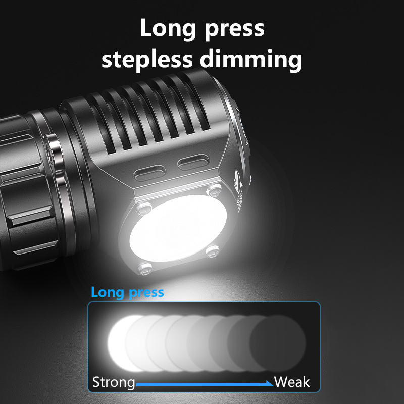 SmilingShark ES16 Đèn Pin Mini Móc Khóa Siêu Sáng 7 Chế Độ Có Nam Châm Sạc Cho Ourdoor Campingn Đi Bộ Đường Dài Runing