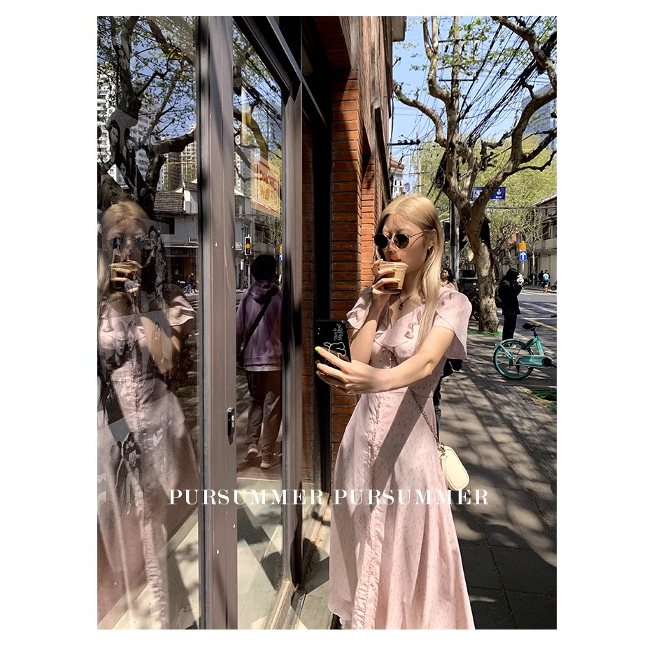 Đầm Dài Phối Bèo Nhún Thời Trang Mới 2023