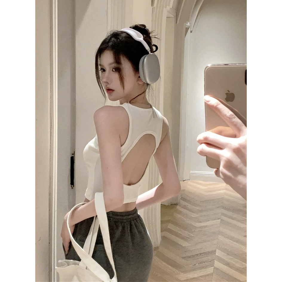 Áo Hai Dây Ngắn Dáng Ôm Gợi Cảm Hợp Thời Trang Mùa Hè Cho Bạn Gái Áo Croptop nữ