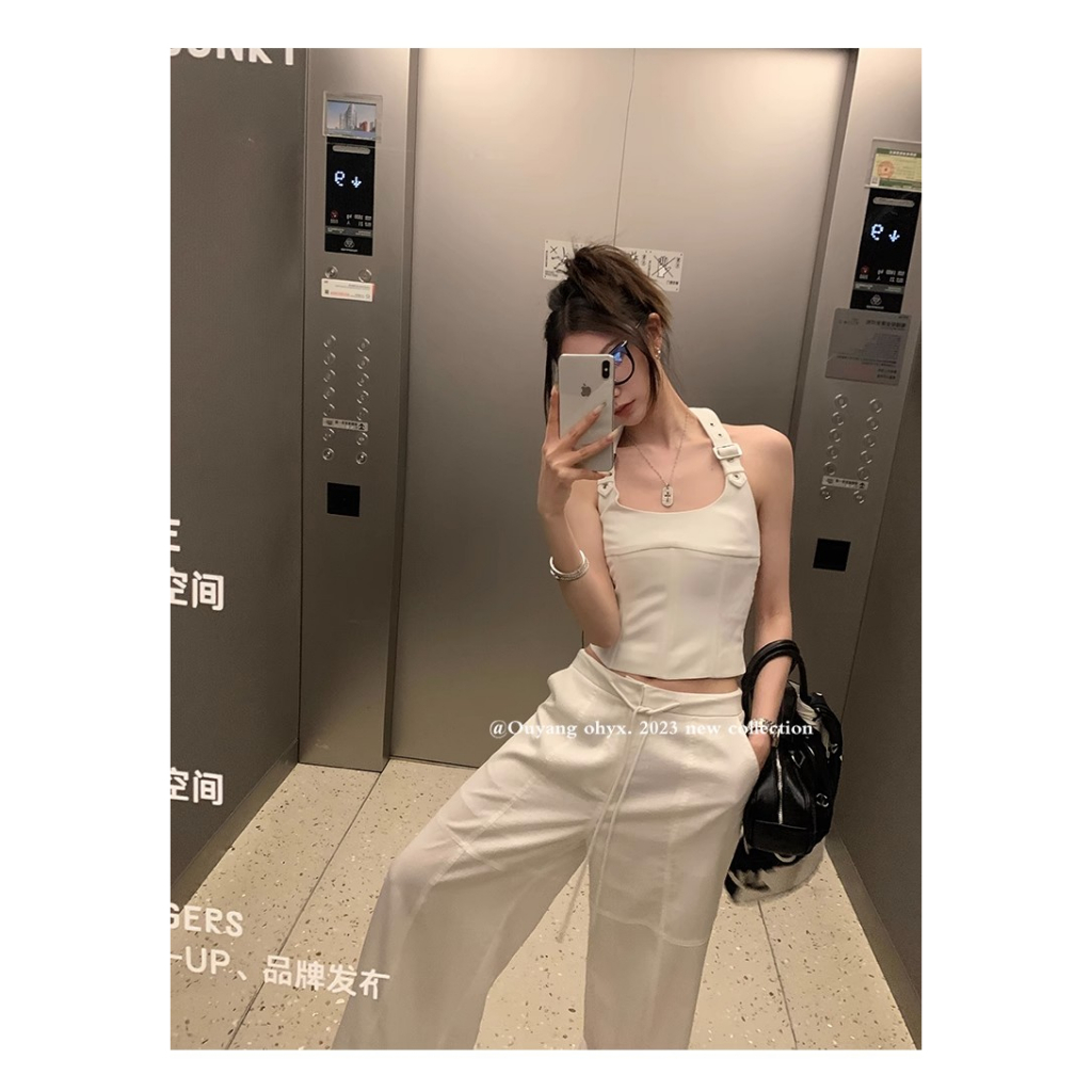 Áo Hai Dây Dáng Ôm Ngắn Phong Cách Thời Trang Mới Mùa Hè Dành Cho Bạn Nữ