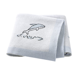Cá Mập Dễ Thương Dệt Kim Cho Bé Chăn Sơ Sinh Swaddle Xe Đẩy Chăn Ga Gối Bọc Cotton Mềm Trẻ Sơ Sinh Bé Trai Nhận Chăn Trẻ Em Quilts