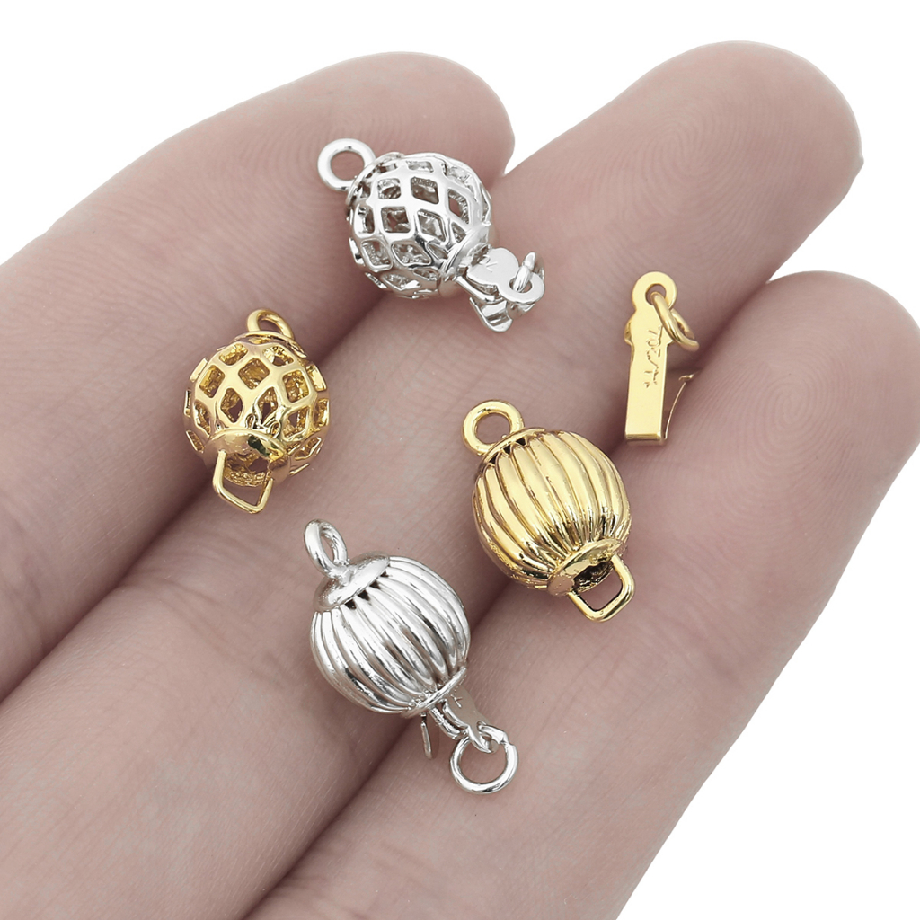 1 Khóa Vòng Tay / Dây Chuyền Thủ Công Bằng Bạc / Vàng 14k Hình Quả Dưa Hấu DIY