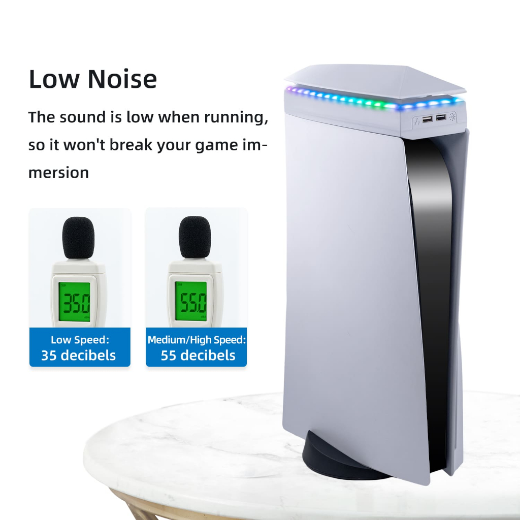 Mcbazel Quạt Tản Nhiệt Làm Mát Với Đèn rgb Cho Máy Chơi Game ps5