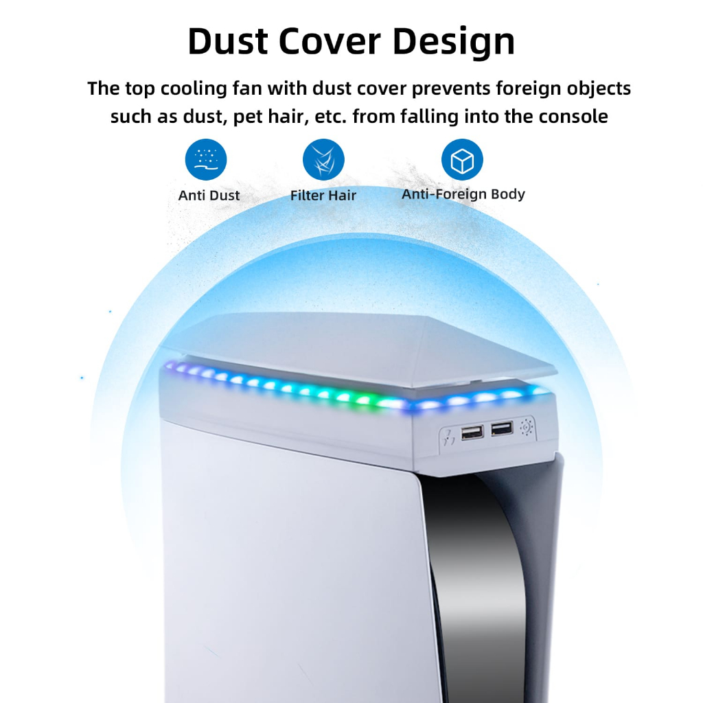 Mcbazel Quạt Tản Nhiệt Làm Mát Với Đèn rgb Cho Máy Chơi Game ps5