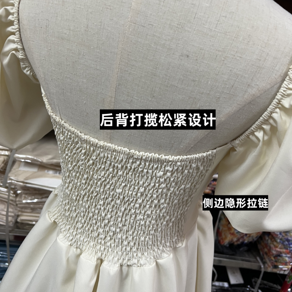 ZHELIHANGFEI Váy Pháp cổ tay áo một vai cạp cao gợi cảm và váy cay