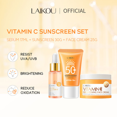 Bộ 3 sản phẩm chăm sóc da LAIKOU chứa vitamin c giúp dưỡng ẩm