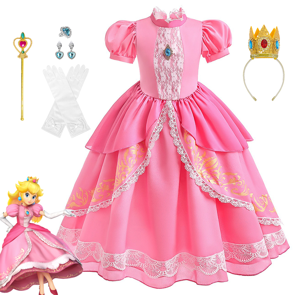Đầm Hóa Trang Super Mario Cho Bé Gái