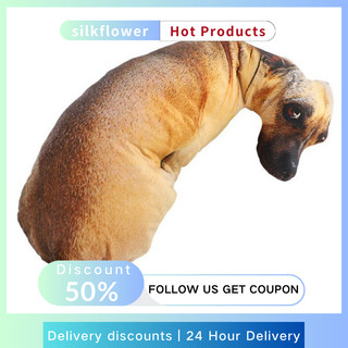 Gối Nhồi Bông Hình Chú Chó 3D 50cm Dễ Thương