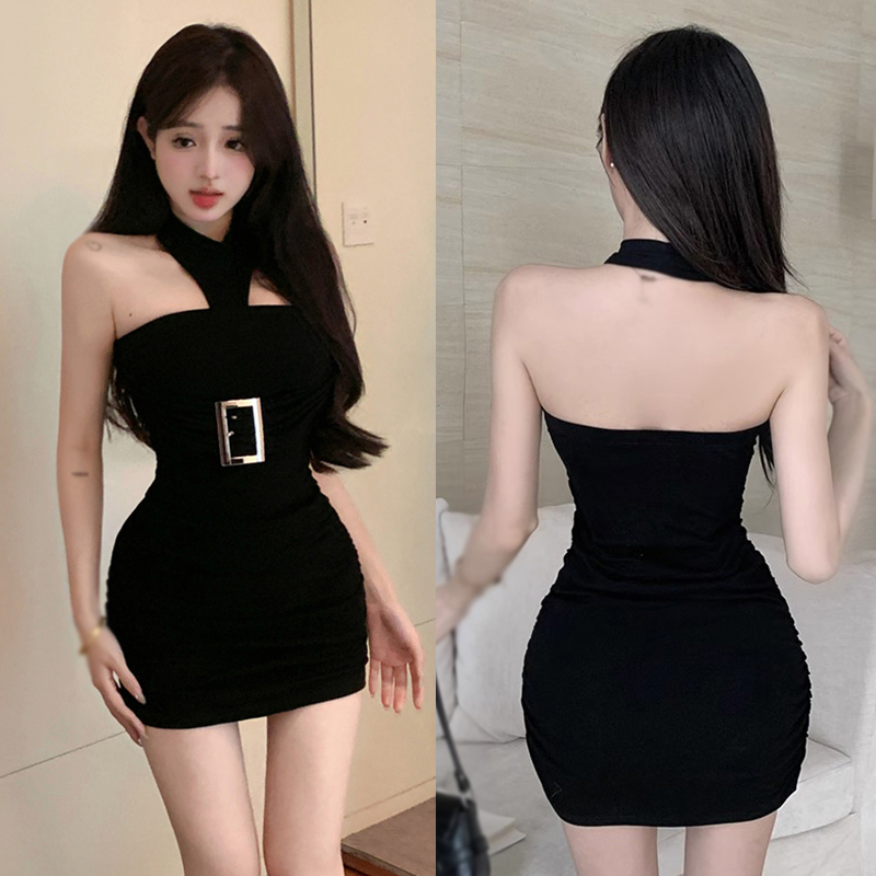 Đầm Ôm Trễ Vai Hở Lưng Phong Cách Hàn Quốc Quyến Rũ Dành Cho Nữ