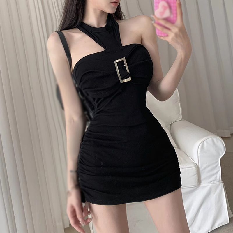 Đầm Ôm Trễ Vai Hở Lưng Phong Cách Hàn Quốc Quyến Rũ Dành Cho Nữ