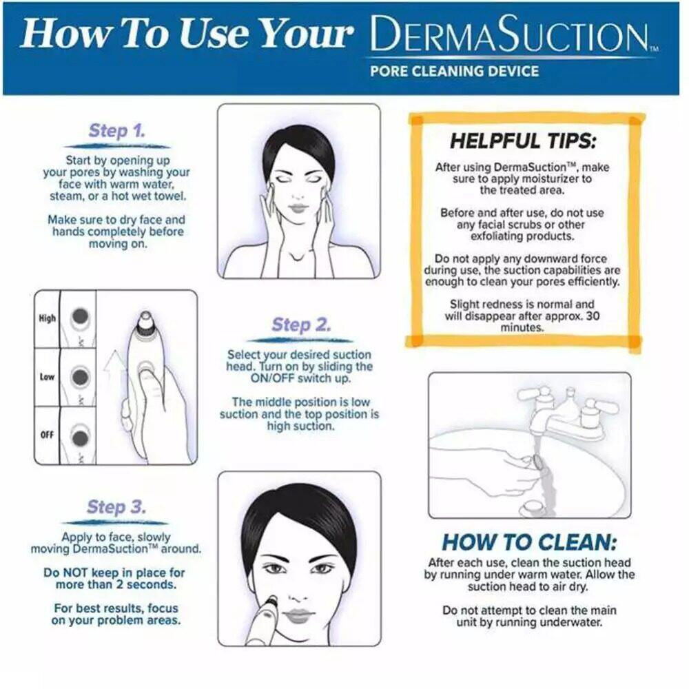 Máy Hút Mụn Đầu Đen Làm Sạch Sâu Lỗ Chân Lông Đa Năng Kèm 4 Đầu Thay Thế