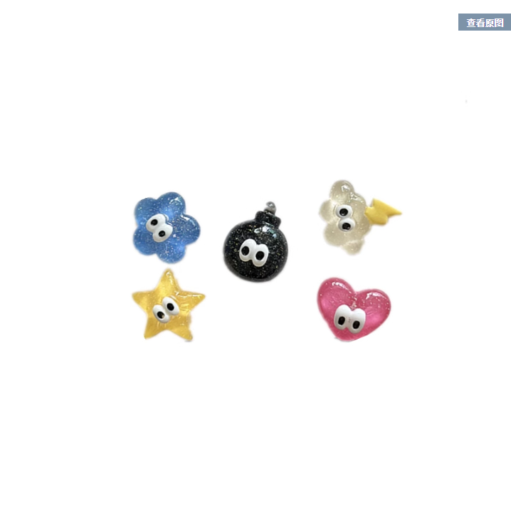 Bộ Bông Tai Trong Suốt Hình Đám Mây Ngôi Sao Mắt To Dễ Thương Phong Cách Hàn Quốc