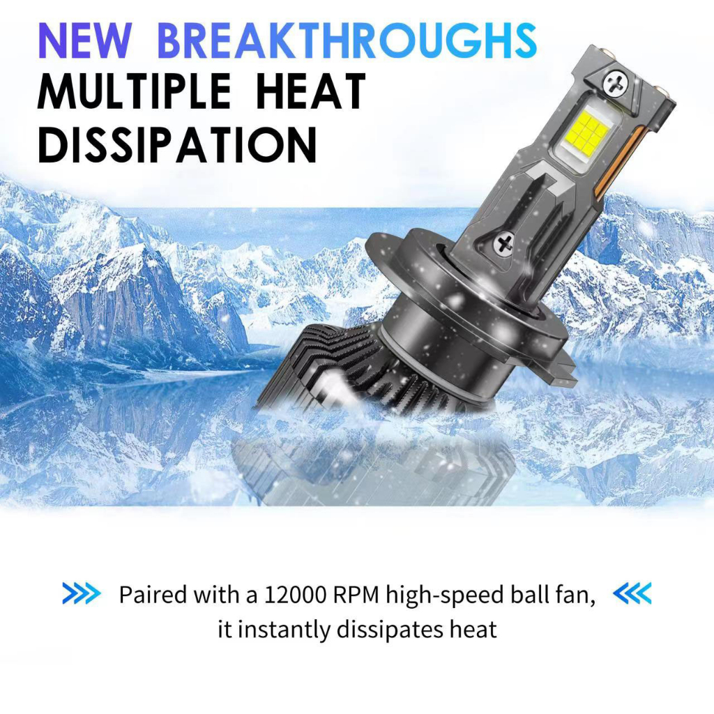 1 Cặp Bóng Đèn Pha LED 160W 20000LM H1 H4 H7 H11 H8 9005 9006 HB3 HB4 Cho Xe Hơi