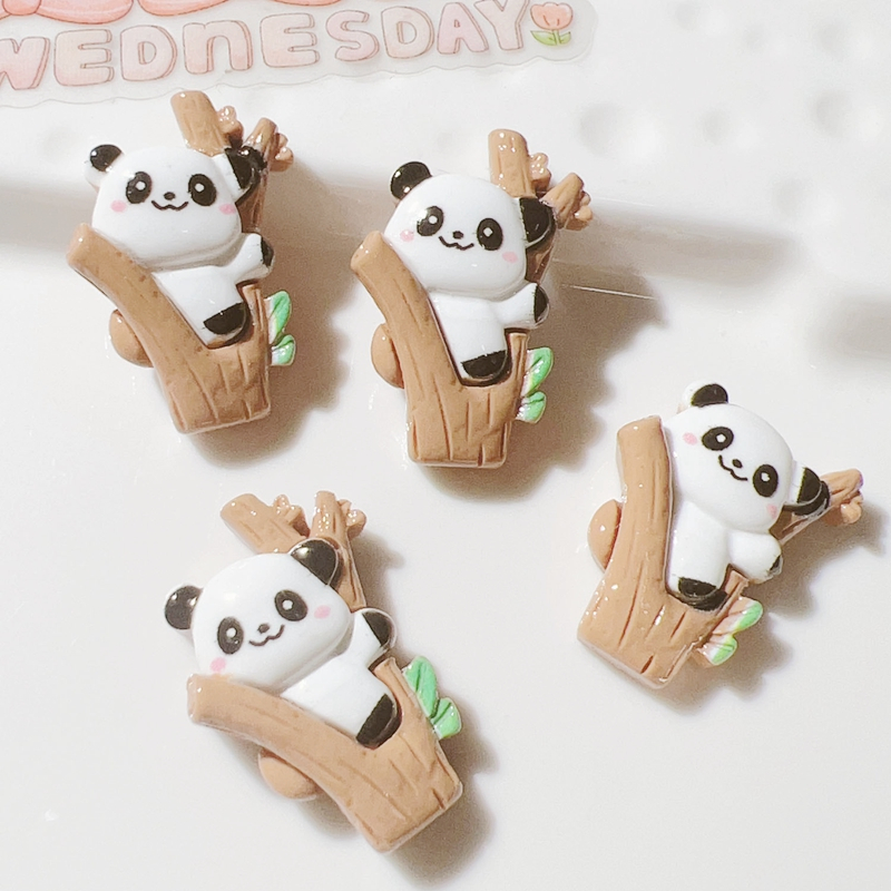 10 miếng nhựa cartoon animal panda/character/drawing/3d/flat decoration/crafts
