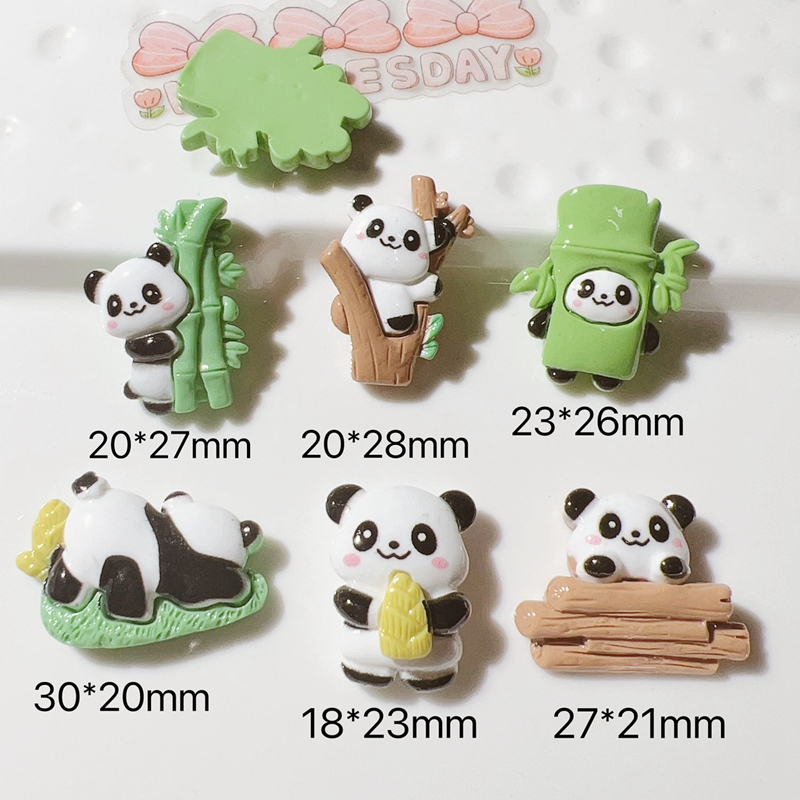 10 miếng nhựa cartoon animal panda/character/drawing/3d/flat decoration/crafts