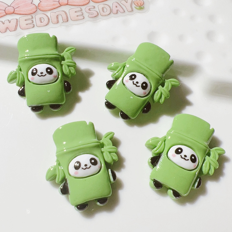 10 miếng nhựa cartoon animal panda/character/drawing/3d/flat decoration/crafts