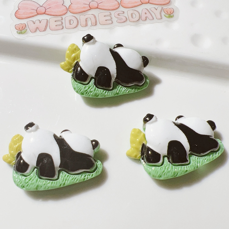 10 miếng nhựa cartoon animal panda/character/drawing/3d/flat decoration/crafts
