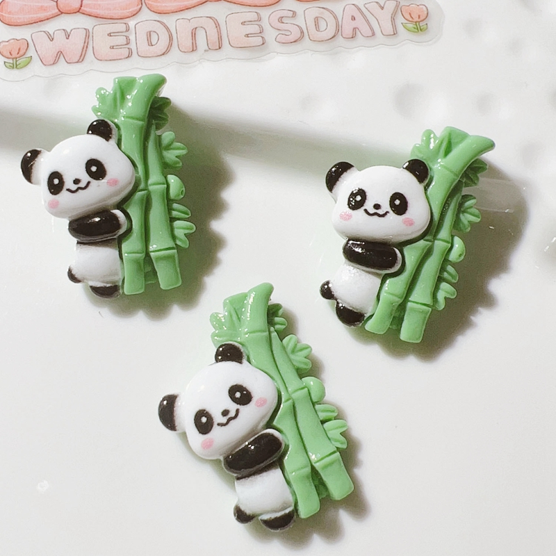 10 miếng nhựa cartoon animal panda/character/drawing/3d/flat decoration/crafts