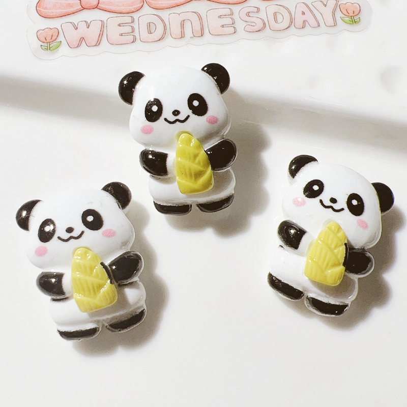 10 miếng nhựa cartoon animal panda/character/drawing/3d/flat decoration/crafts