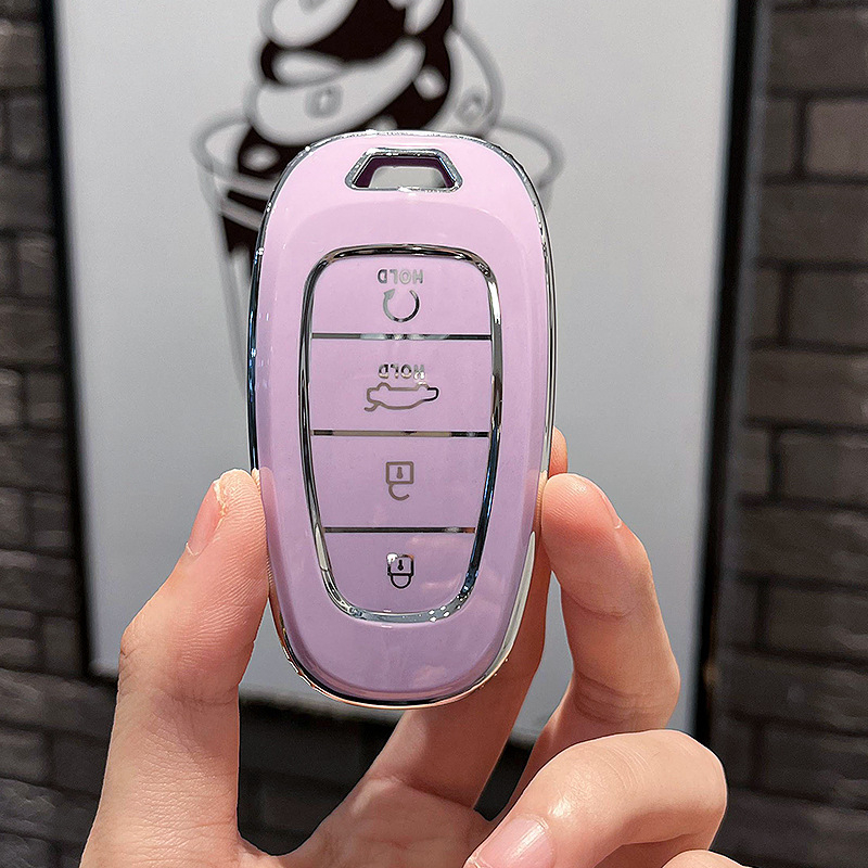 Ốp Chìa Khóa Hyundai Santafe 2021, 2022, 2023, Tucson 2022, 2023  - tpu Bọc Khoá Ô Tô