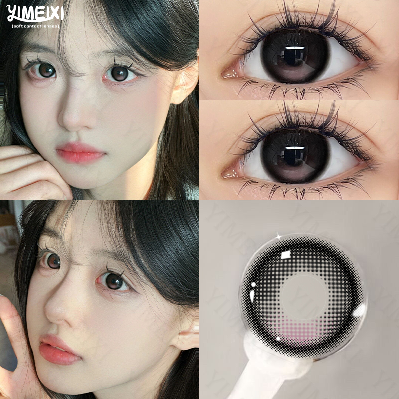 Bộ 2 Thấu Kính Yimeixi  lentilles 14.2mm 2 Màu Tự Nhiên Thoải Mái Dùng Hóa Trang Phù Thủy Nửa Năm