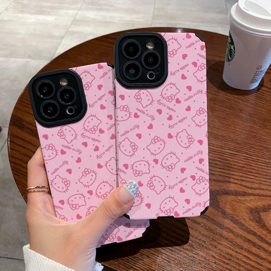 Ốp Điện Thoại Màu Hồng In Hình Mèo Hoạt Hình Cho iPhone 14 13Promax 6 6s PLUS 7 8 PLUS SE X XR XS Max 12 11 Pro Max