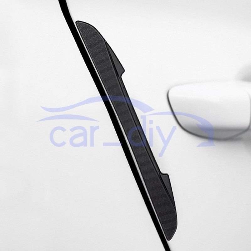 Bộ 4 Miếng Dán Silicone 3D Chống Trầy Trang Trí Tay Cầm Cửa / Gương Chiếu Hậu Xe Hơi