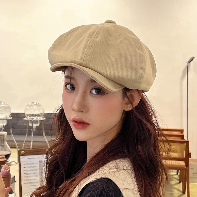 Mũ Lưỡi Trai Mỏng Vành Mềm Màu Trơn Kiểu Retro Thời Trang Mùa Xuân Cho Bạn Gái