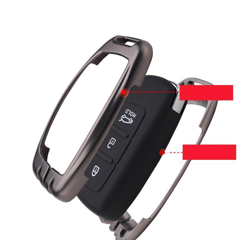 Vỏ Bảo Vệ Chìa Khóa Xe Hơi Hyundai i10 Tucson Elantra 3 Nút Bằng Hợp Kim Ốp khoá i10 vỏ chìa khoá i10