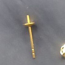 One Cặp Bông Tai Mạ Vàng 18k Đính Hạt 4.5mm
