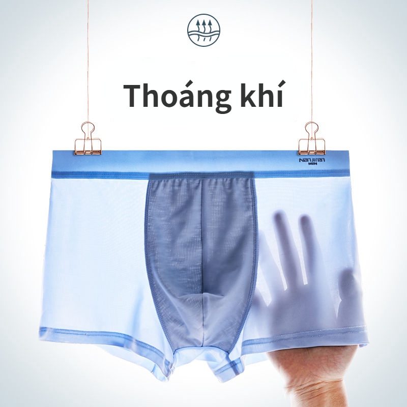 BKING L-5XL Quần lót nam Boxer mùa hè vải lụa băng, Quần sịp nam đùi thun lạnh cao cấp kháng khuẩn, siêu co dãn 4 chiều QUẦN SỊP NAM