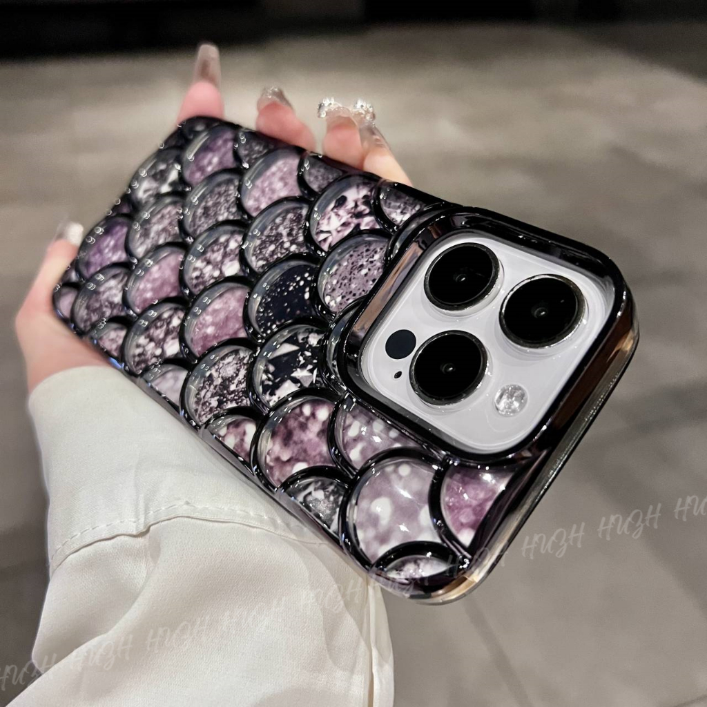 Ốp Điện Thoại Cao Cấp Chống Sốc Dạ Quang In Hình Nàng Tiên Cá Cho iPhone 12 pro max 13 pro max 14 pro max