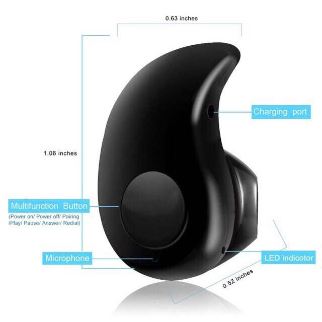Tai Nghe Bluetooth Không Dây Mini TWS S530 Điều Khiển Cảm Ứng 9d Tai nghe không dây mini trong tai V4.1