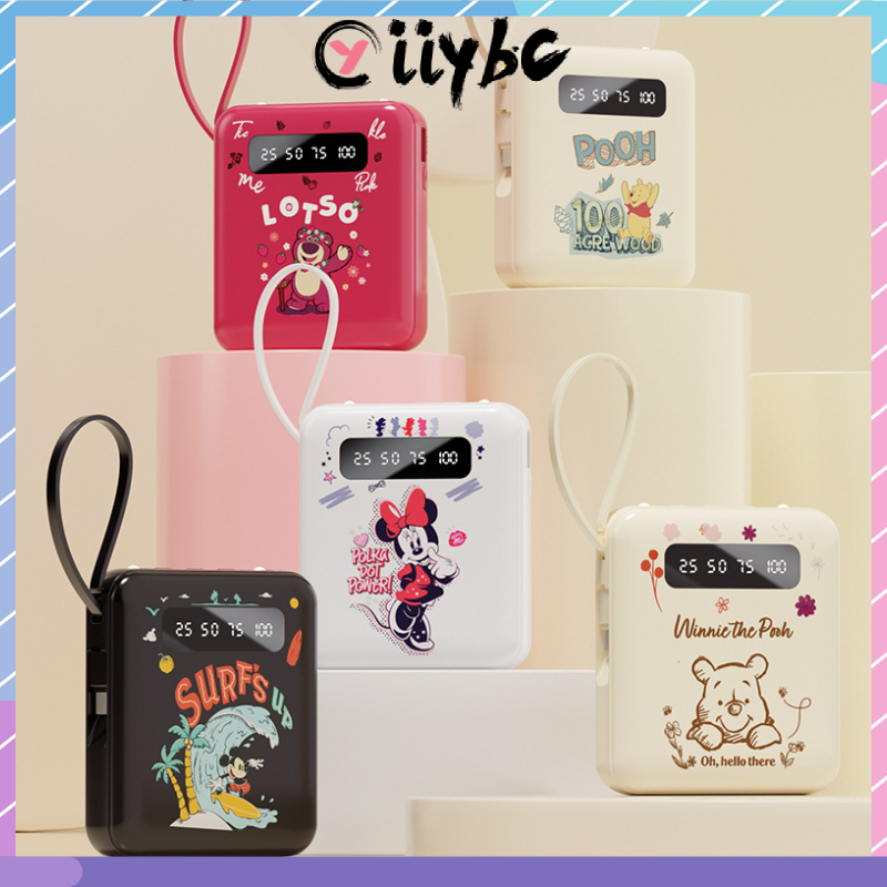 Sạc Dự Phòng Disney joint 10000mAH Dung Lượng Lớn - Đi Kèm Với 4 Dây Sạc Nhanh Cho Samsung / Xiaomi / oppo / vivo