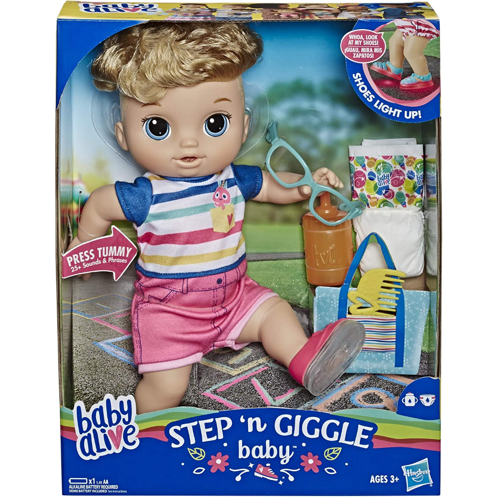 Baby Alive Step ‘N Giggle Baby Blonde Hair Boy Doll E5244 Búp Bê Em Bé Tóc Blonde E5244 Dễ Thương Xinh Xắn