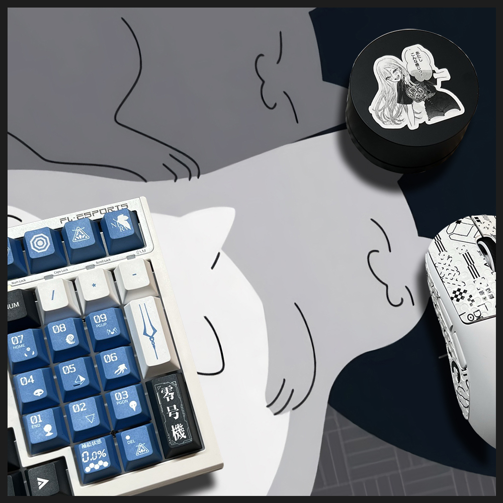 Tấm Lót Chuột Và Bàn Phím Máy Tính Bằng Cao Su Thêu Hình Mèo Kawaii Dễ Thương