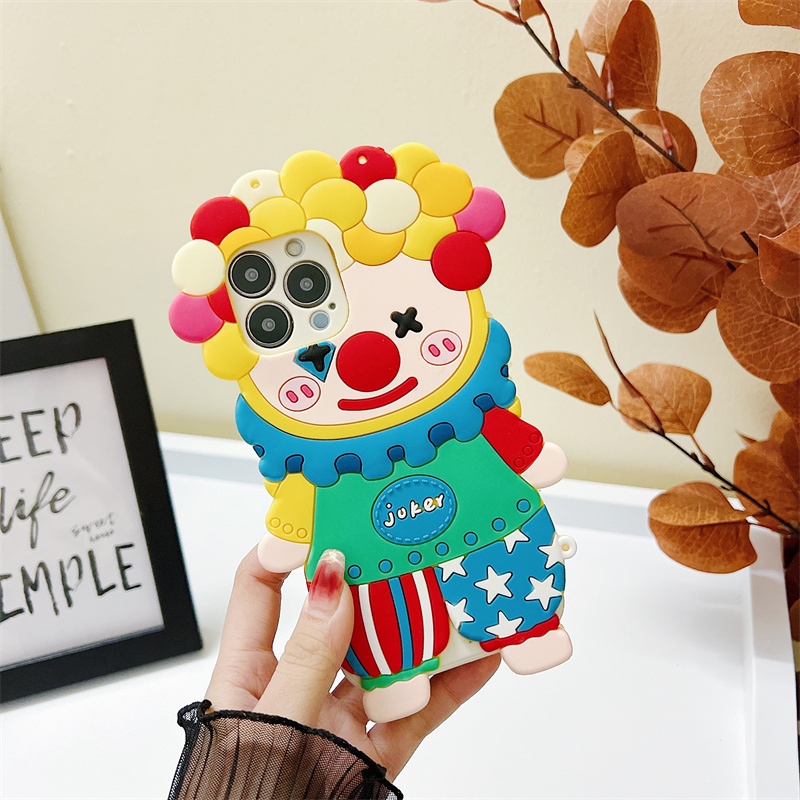 Ốp Điện Thoại Silicone Mềm Hình Chú Hề Cho Iphone 14 13 12 11 Pro MAX 14Max 14Plus 13mini 12mini X XS MAX XR 7 8 6 6S Plus