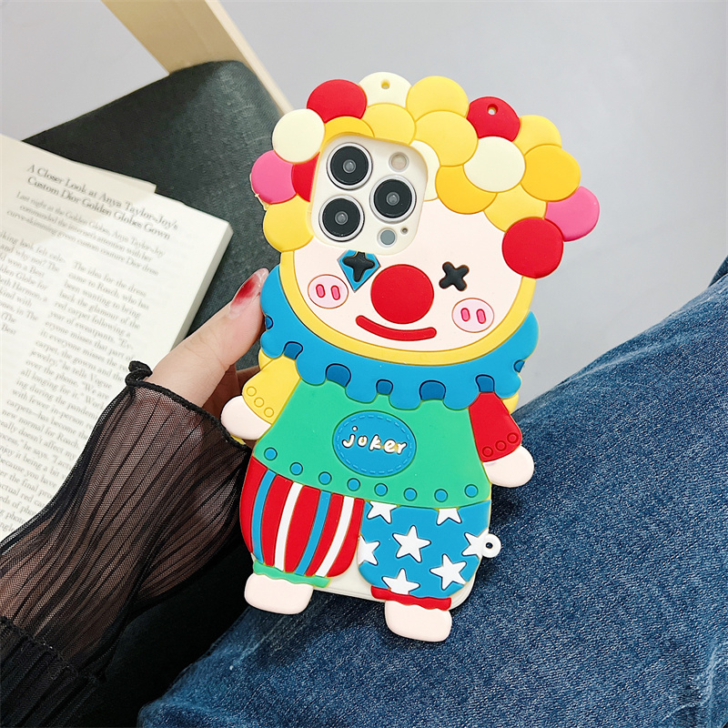 Ốp Điện Thoại Silicone Mềm Hình Chú Hề Cho Iphone 14 13 12 11 Pro MAX 14Max 14Plus 13mini 12mini X XS MAX XR 7 8 6 6S Plus