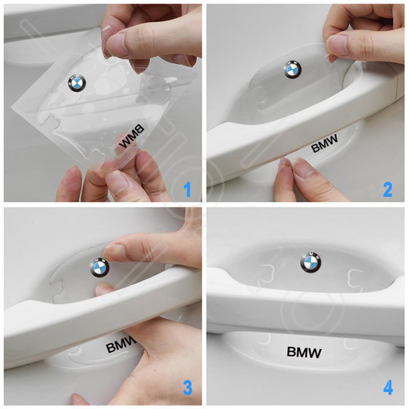 GTIOATO Bộ Bảo Vệ Tay Nắm Cửa ô Tô Trong Suốt Bộ Bảo Vệ Bát Cửa Gương Hậu Xe HơI MiếNg DáN ChốNg XưỚC Phụ KiệN Ô Tô Cho BMW M M4 320I X5 318I X6 X7 Z4 X4 M3 X3 M8 325I