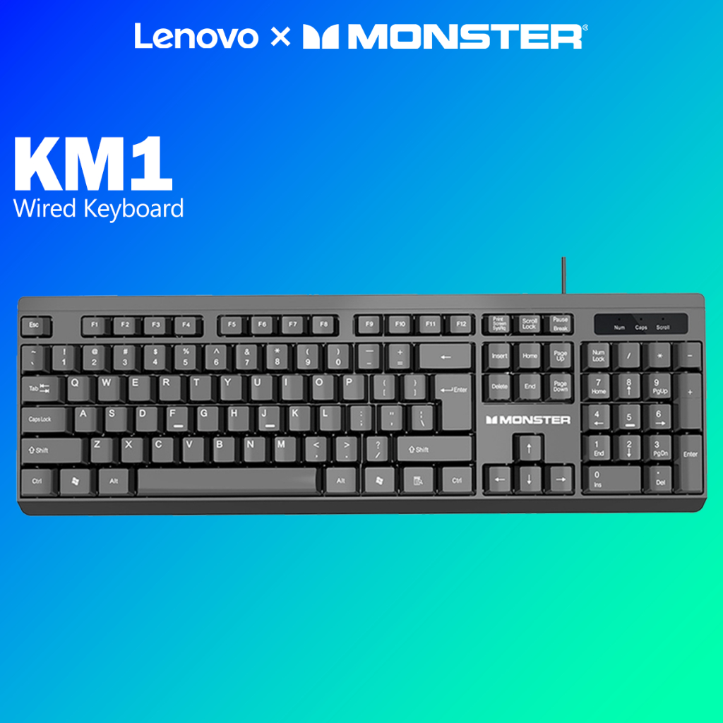 Bàn phím gaming LENOVO X Monster KM1 có dây thiết kế 104 phím