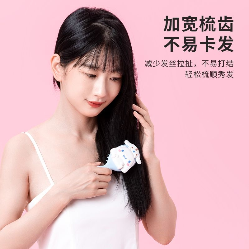 SANRIO Lược Đệm Khí Hình Hello Kitty Kuromi Cinnamoroll Dễ Thương Dùng Làm Quà Tặng Cho Bé Gái