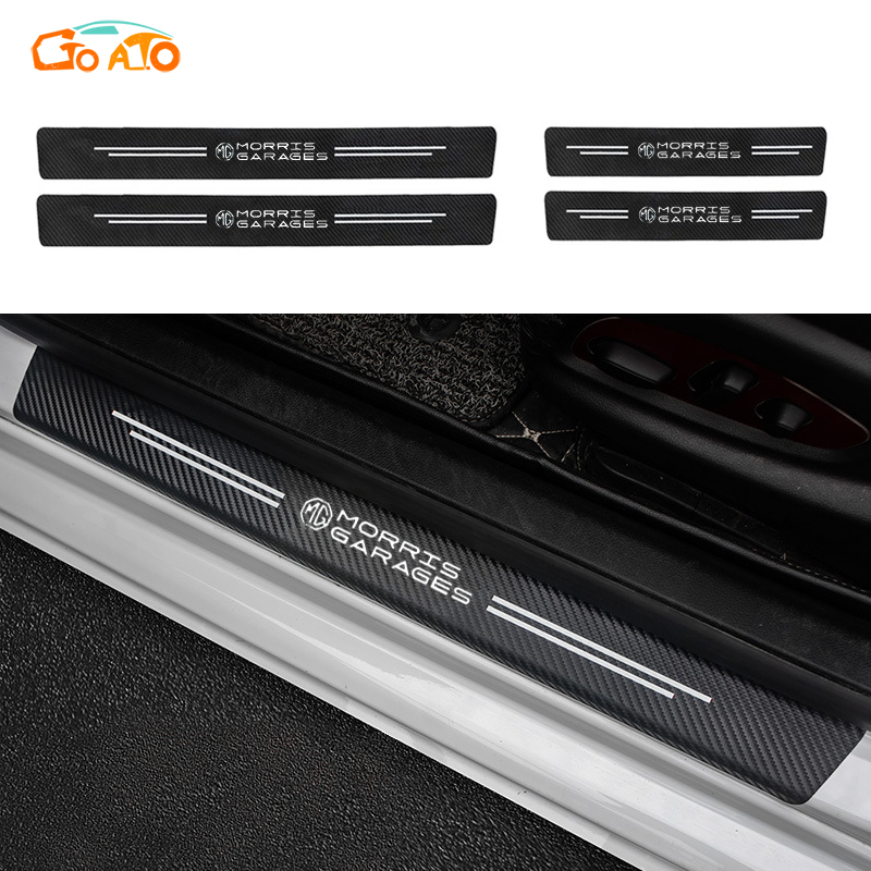 GTIOATO 4 Chiếc Sợi Carbon Dán Xe Dán Cửa ô Tô DáN ChốNg XưỚC Ô Tô Bảo Vệ Bậc Cửa Xe Hơi Phụ KiệN Xe HơI Cho MG ZS MG5 HS MG6