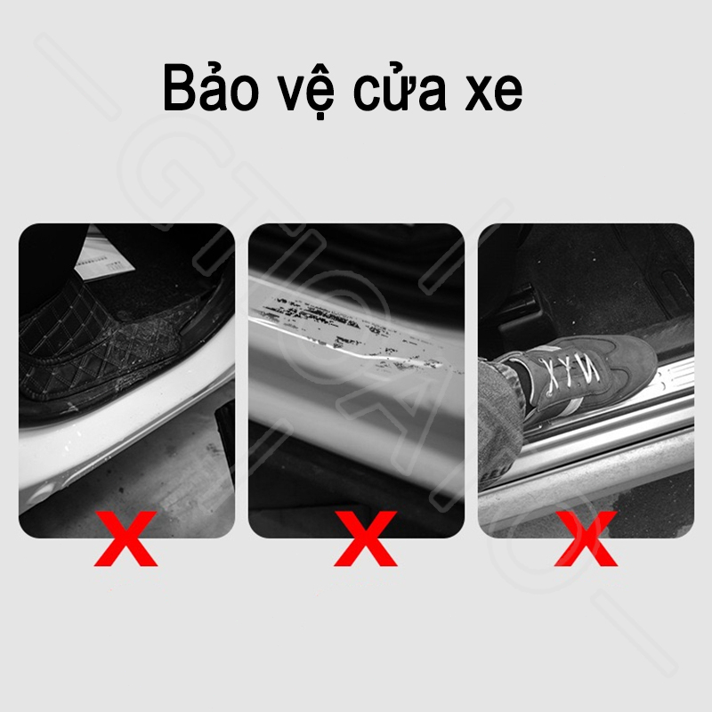 GTIOATO 4 Chiếc Sợi Carbon Dán Xe Dán Cửa ô Tô DáN ChốNg XưỚC Ô Tô Bảo Vệ Bậc Cửa Xe Hơi Phụ KiệN Xe HơI Cho MG ZS MG5 HS MG6