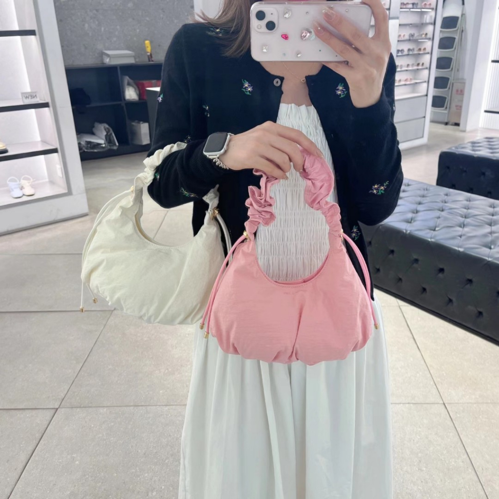 Mùa Hè Mới Cnk23 Mùa Hè 20271138 Túi Dây Rút Xếp Ly Thời Trang Cho Nữ