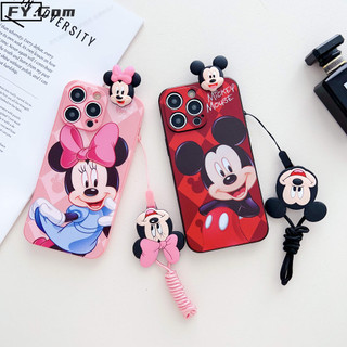 Ốp Điện Thoại Silicon Mềm Hình Hoạt Hình 3D Có Dây Đeo Cho iPhone 14 14 Pro 13 mini 12 11 7 + 8 + 6s X XR XS XS Max