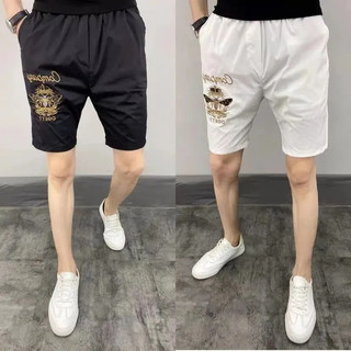 Quần Short In Hình Nam Phiên Bản Hàn Quốc Slim-fit Quần Short Đầu Hổ Nhỏ Medusa Crop Quần Đi Biển