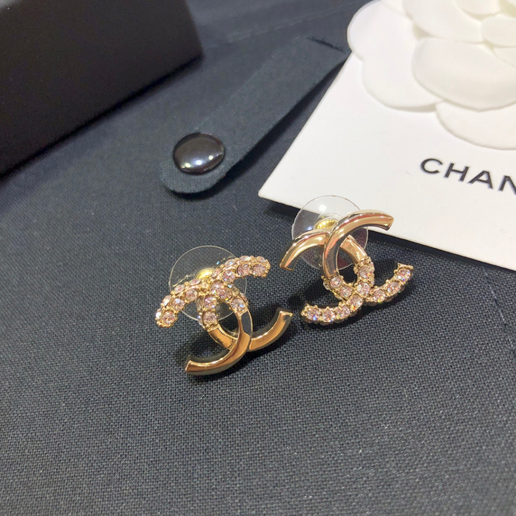 Bông Tai Mạ Bạc 925 Hình Chữ C Đính Kim Cương Giả Thời Trang Năm 2023