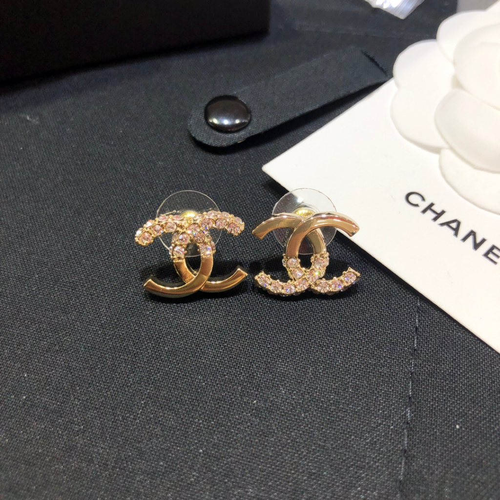 Bông Tai Mạ Bạc 925 Hình Chữ C Đính Kim Cương Giả Thời Trang Năm 2023