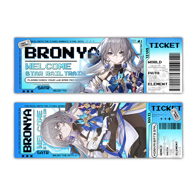 Thẻ Đánh Dấu Sách Hai Mặt laser Hình Sói Màu Bạc honkai Starrail Book Mark jingliu