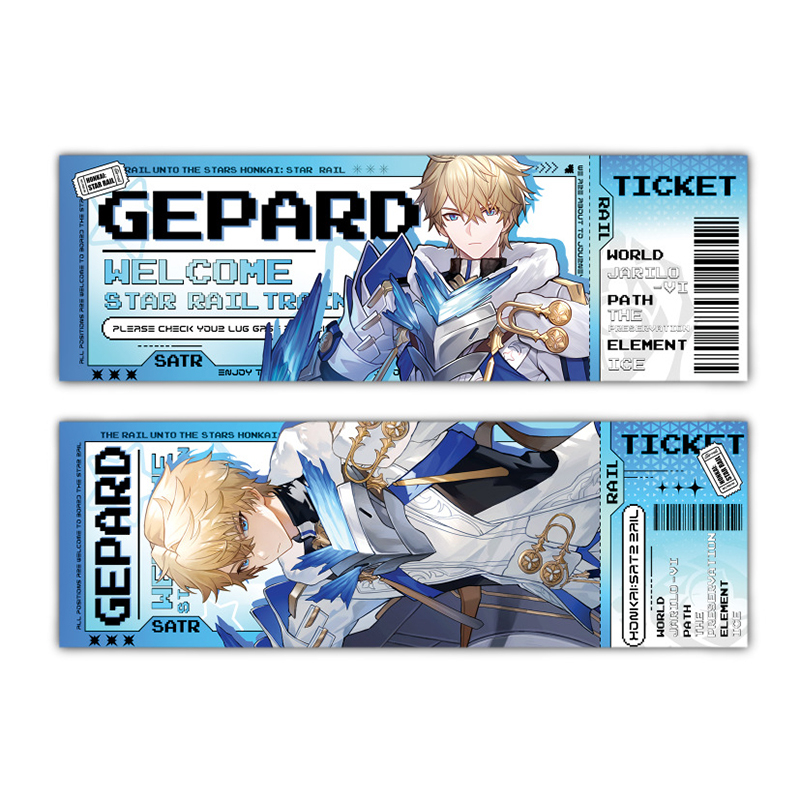 Thẻ Đánh Dấu Sách Hai Mặt laser Hình Sói Màu Bạc honkai Starrail Book Mark jingliu